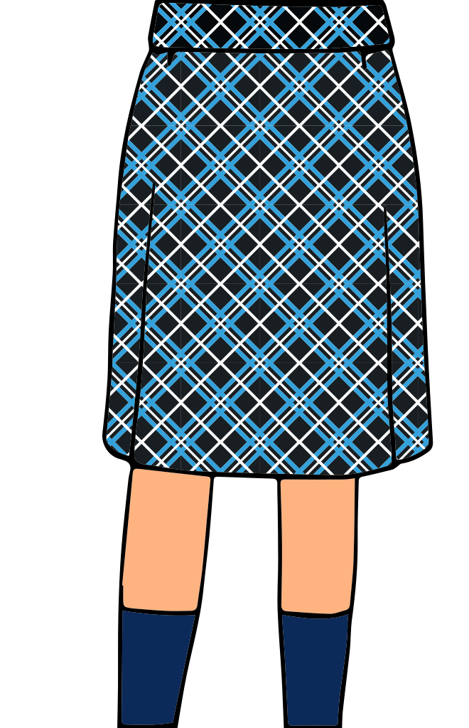 Wikiproject Scouting Uniform Template Female Skirt - Dress (660x1023), Png Download