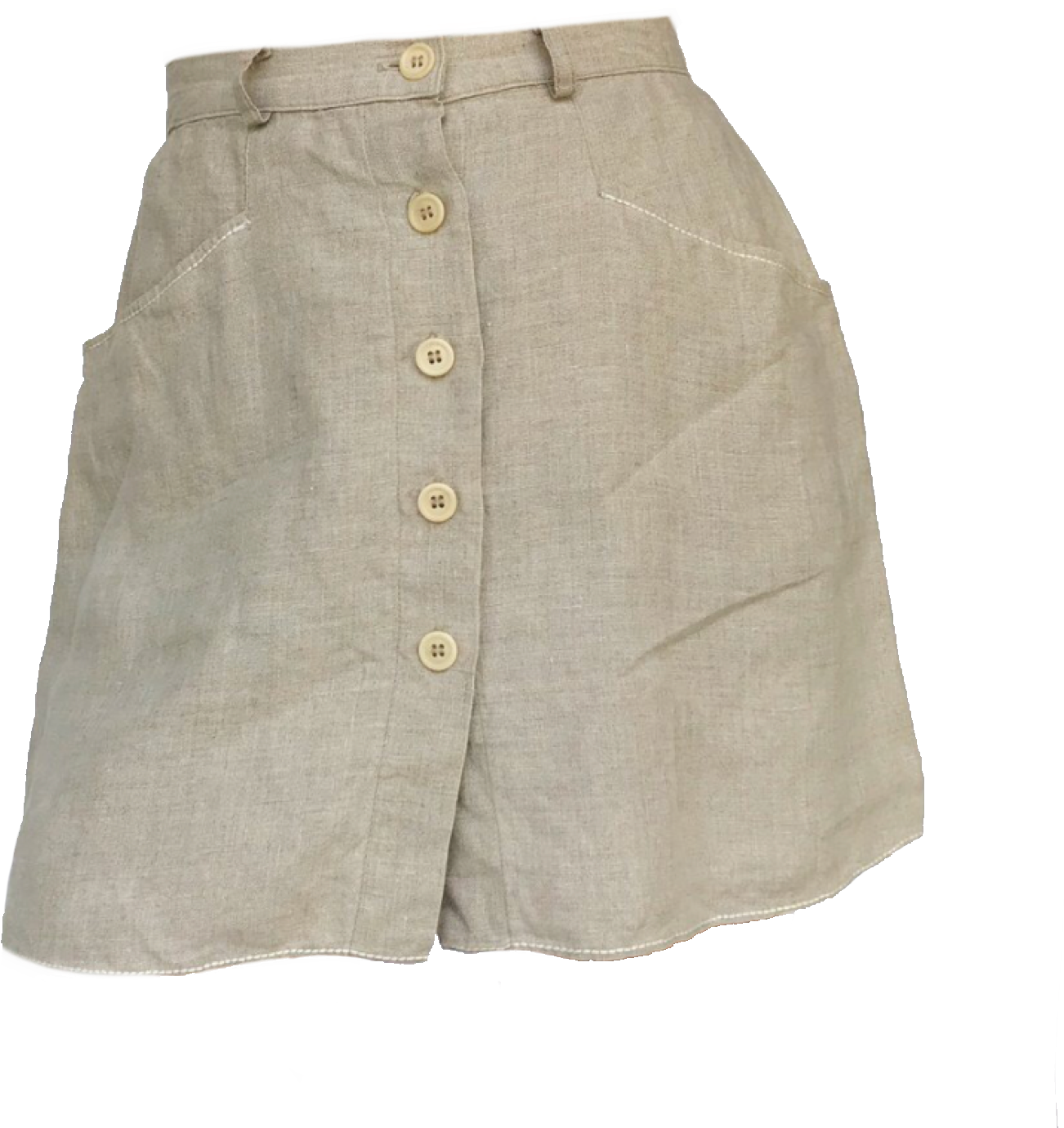 Button Down Skirt / Polyvore - Skirt (2048x1464), Png Download