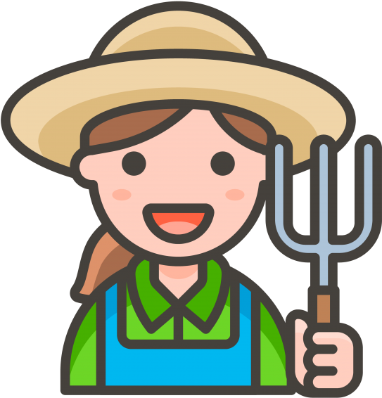 Woman Farmer Emoji - Woman Farmer Icon (866x650), Png Download