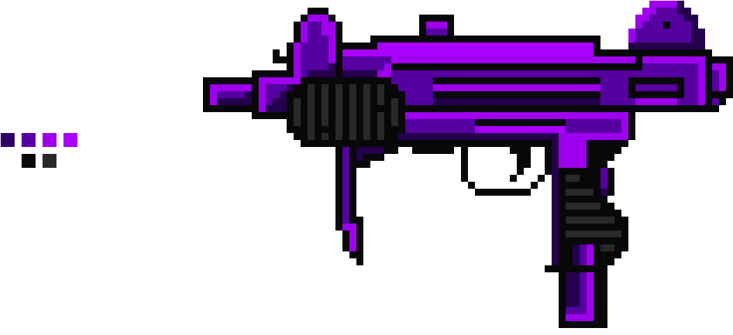 Uzi - Purple Uzi Png (1070x490), Png Download