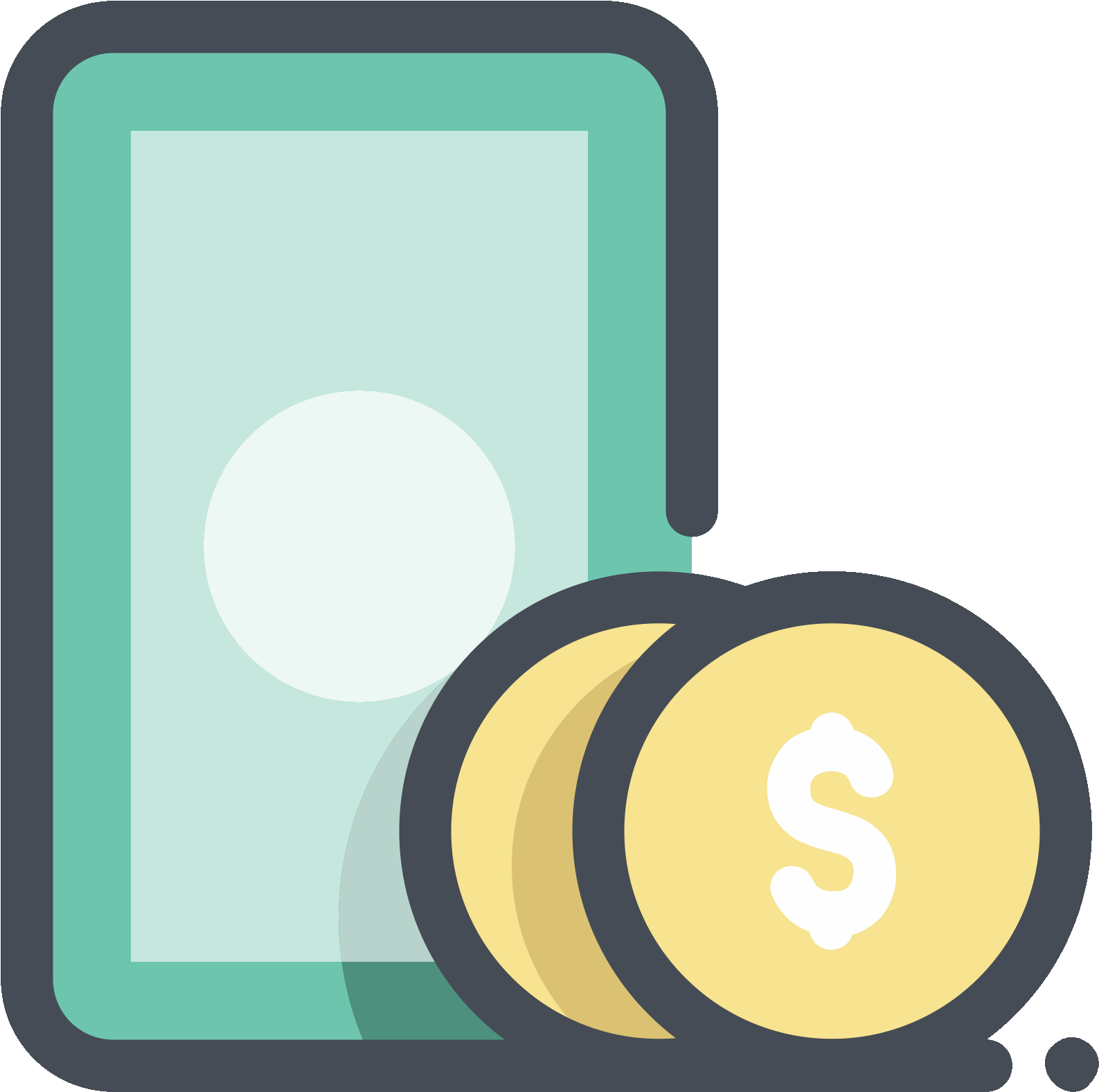 Notes And Coins Icon - Payment (1600x1600), Png Download