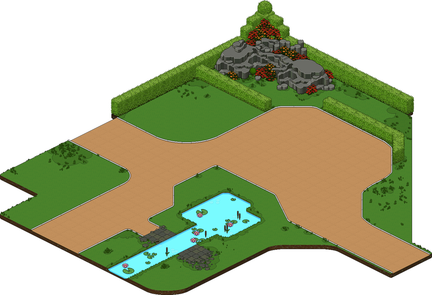 Park - Infobus Park Habbo (623x426), Png Download