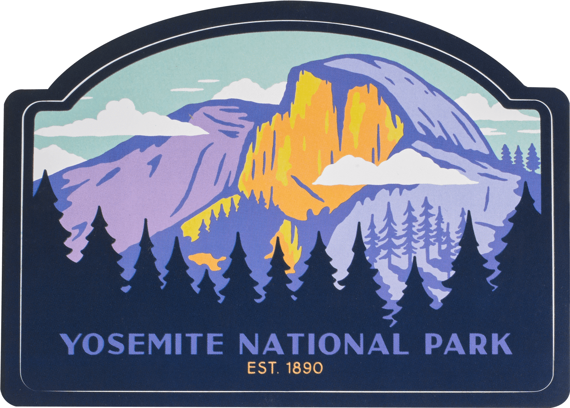 Yosemite National Park Sticker - Yosemite National Park Transparent (2485x2032), Png Download