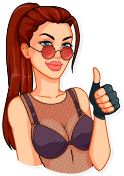 Thumb Up Kroft - Tomb Raider Stickers (360x360), Png Download