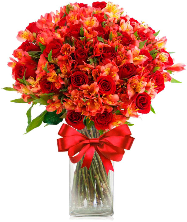 Flores Para Amor - Buket Crvenih Ruza (800x800), Png Download