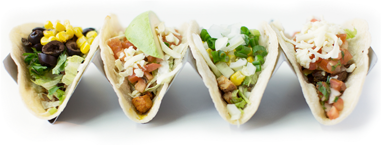 Create Your Own Taco, Burrito And Bowl Options For - Fast Food (800x293), Png Download