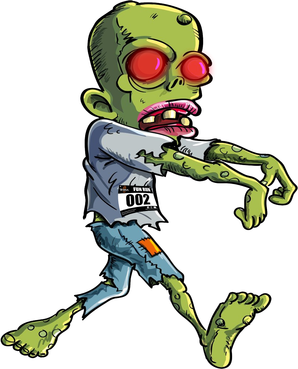 Kids Cartoon Zombie (1254x1500), Png Download