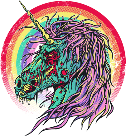 Unicorn Zombie - Zombie Unicorn (571x495), Png Download