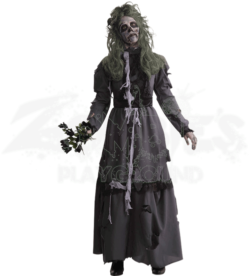 Zombie Lady Costume - Zombie Lady Adult Costume (550x550), Png Download