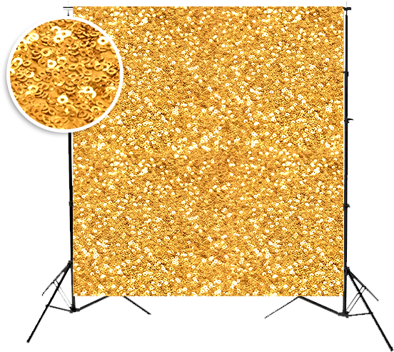 Sequin Gold - 10 Yards Glitz Sequins Fabric Bolt - Gold (900x553), Png Download