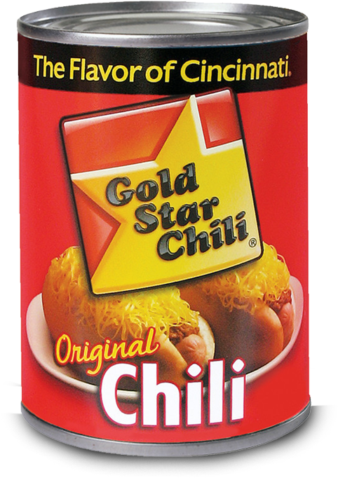 Chili By The Case - Gold Star Chili Chili, Original - 10 Oz (1024x1024), Png Download