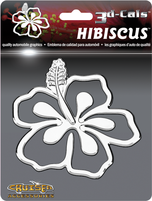 3d-cals Hibiscus, Chrome - Cruiser Accessories 3d-cals Hibiscus, Chrome Automotive (631x800), Png Download