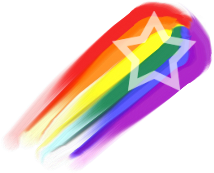 Rainbow Shooting Star By Alfier15000 On Clipart Library - Rainbow Shooting Star Clipart (900x675), Png Download