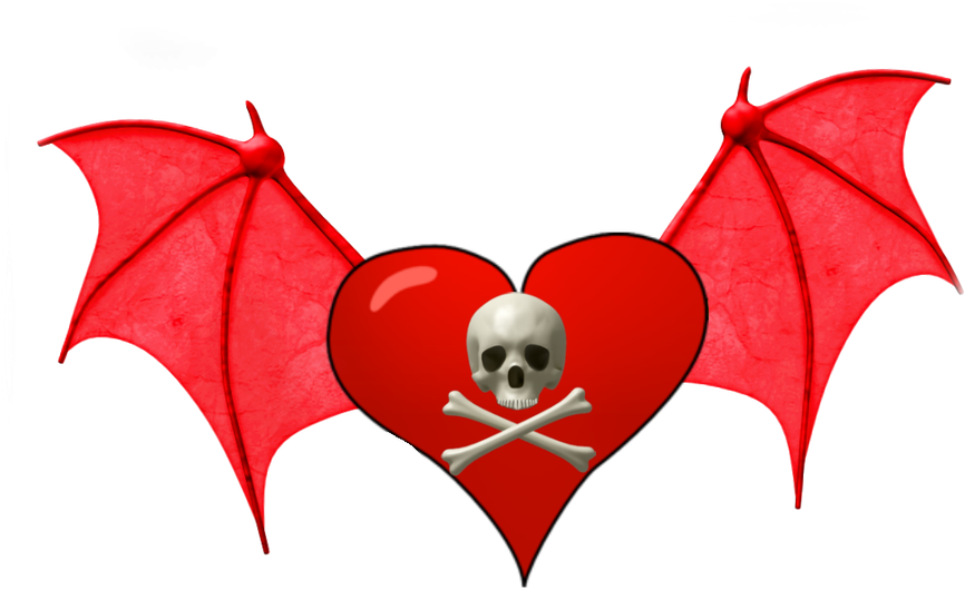 Winged Heart Png By Vamp1967 - Portable Network Graphics (894x894), Png Download