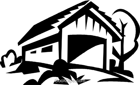 Covered Bridge Royalty Free Vector Clip Art Illustration (480x292), Png Download
