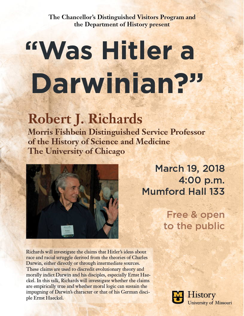 "was Hitler A Darwinian" - University Of Missouri (816x1056), Png Download
