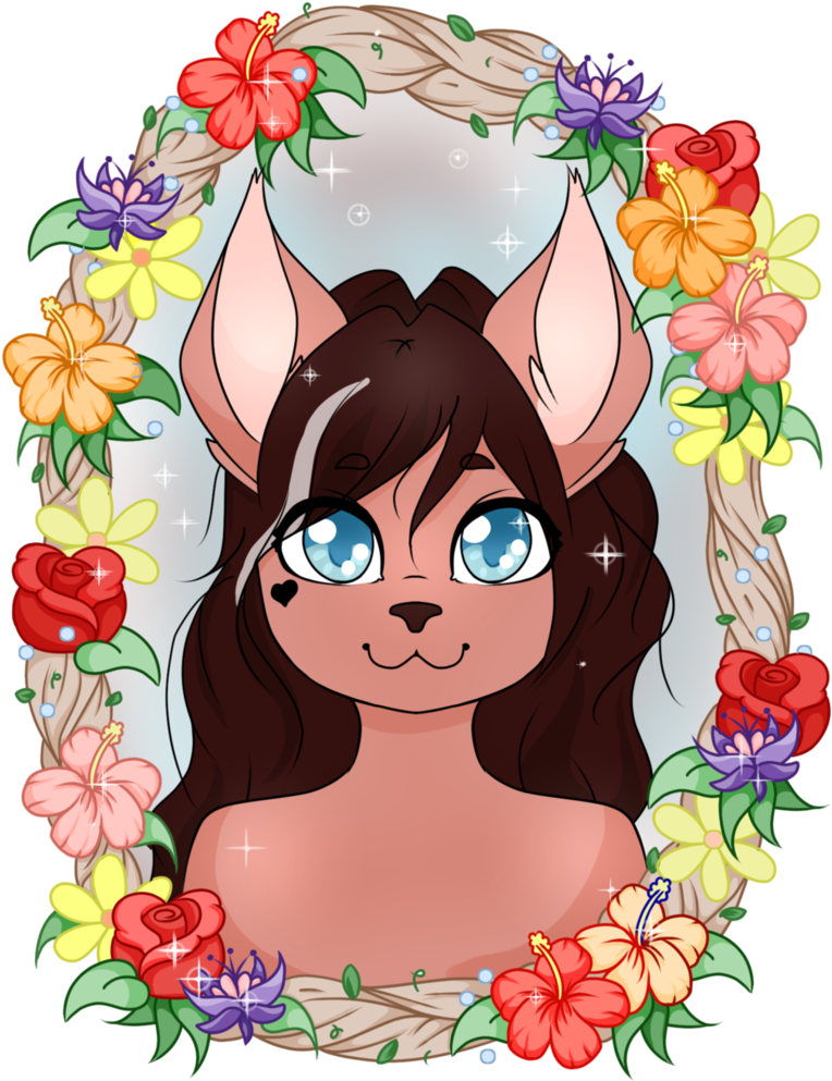 Floral Frame - Cartoon (774x1032), Png Download