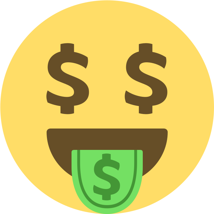 Free Emoji Pumpkin Templates - Emoji Ojos De Dinero (768x768), Png Download