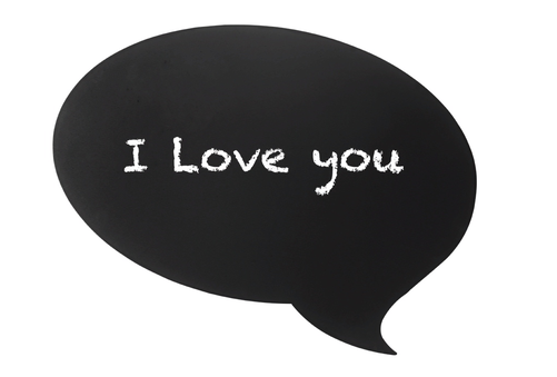 Chalkboard Wall Sticker, Speech Bubble - Kissing Chimps : Your Love Is Primal (happy Anniversary) (500x500), Png Download