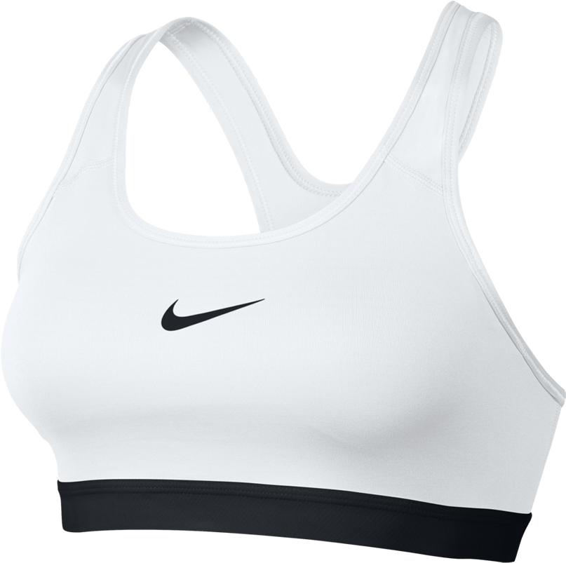 Nike Women's Pro Classic Padded Bra White - White And Black Nike Sports Bra (960x960), Png Download