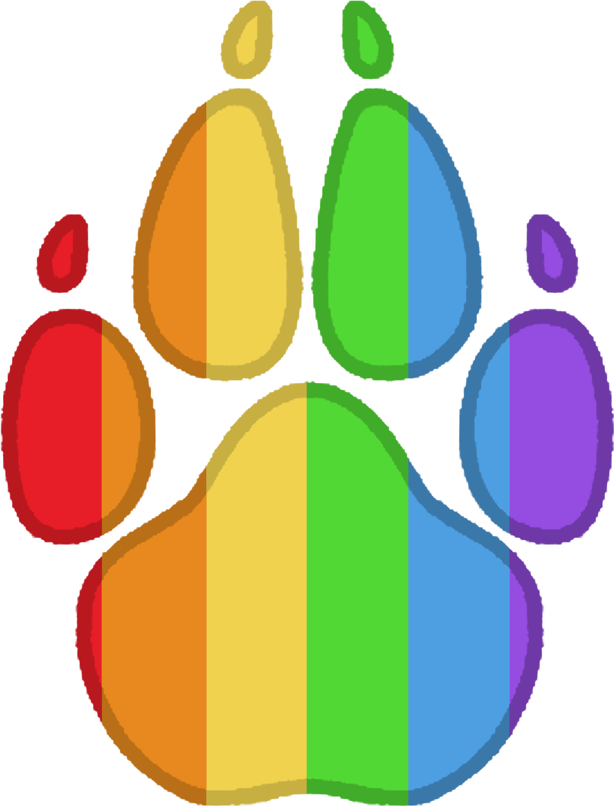 Paw Pride Lgbt - Lesbian Furry Pride (2200x2919), Png Download