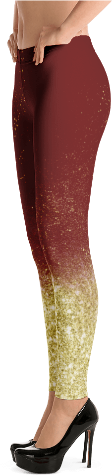 Christmasleg Red Mockup Left High Heels White Small - Leggings Mexico (1000x1000), Png Download