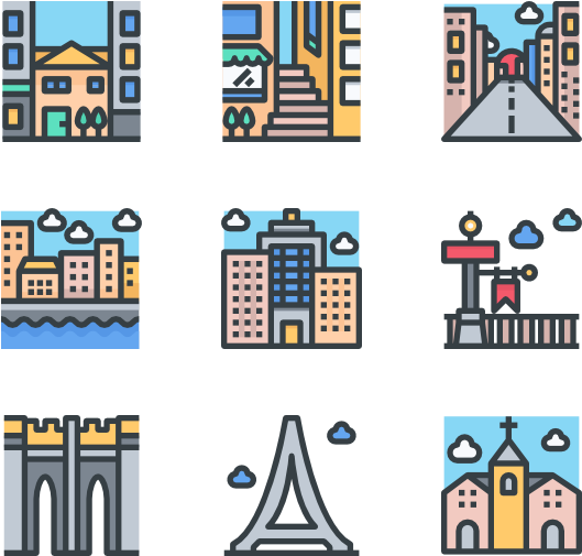 Urban And City - City (600x564), Png Download