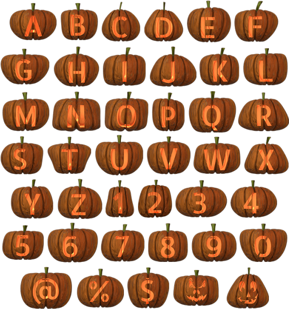 Jack-o'-lantern (595x658), Png Download