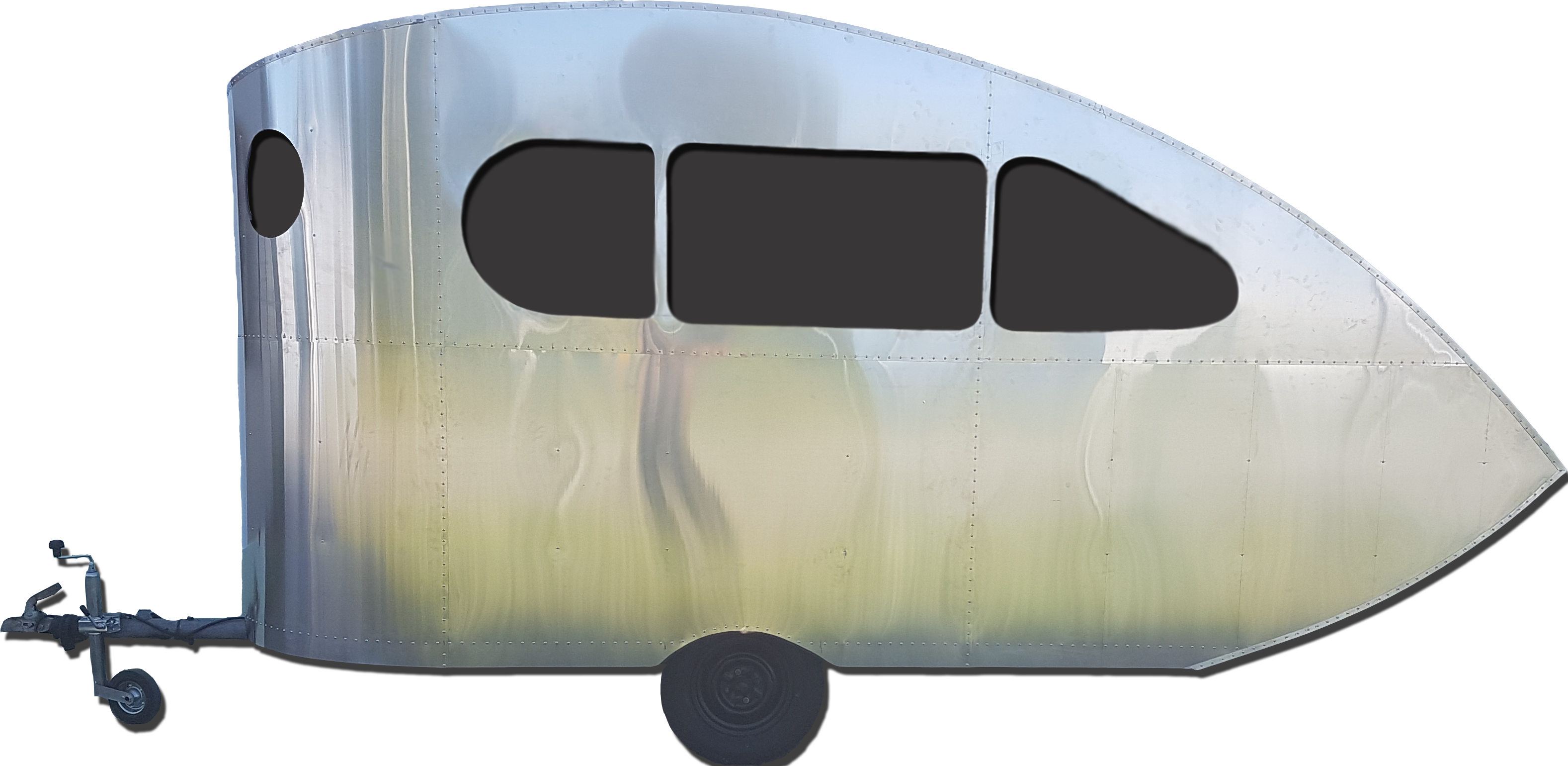 Er War Der Vorreiter Der Airstream Caravans , Welche - Teardrop Torpedo (3155x1540), Png Download