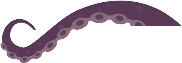 Decoration - Kraken Tentacle No Background (638x211), Png Download