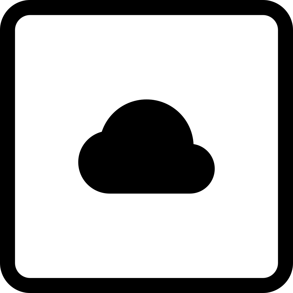 Internet Black Cloud Symbol In Square Button Comments - Letter T In A Square (980x980), Png Download