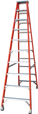 Indalex Pro Series Fibreglass Double Sided Ladder - Ladder (380x380), Png Download