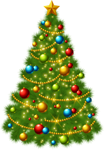 Winter Clipart, Christmas Clipart, Christmas And New - Christmas Tree (348x500), Png Download