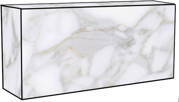 Aria Marble Bar Black Frame (639x390), Png Download