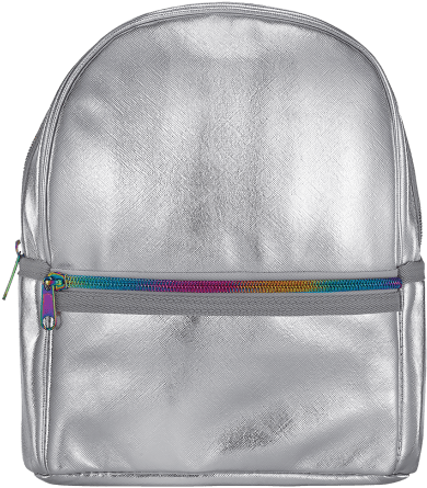 Picture Of Silver Metallic Mini Backpack - Backpack (550x550), Png Download