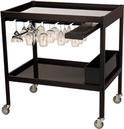 Mobile Cocktail Bar Black 90 X 60 X 95 Cm H - Servicetisch (700x700), Png Download