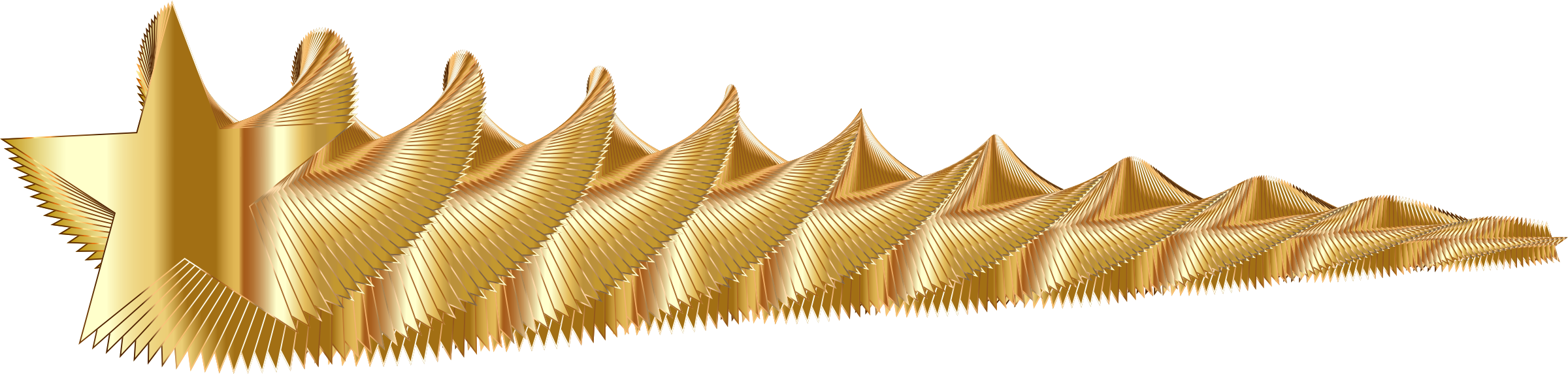 This Free Icons Png Design Of Golden Shooting Star - Golden Shooting Star Png (2400x573), Png Download