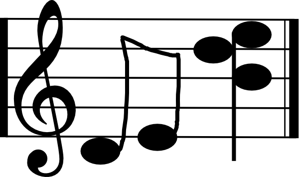 Music Chords Clip Art - Treble Clef (600x355), Png Download
