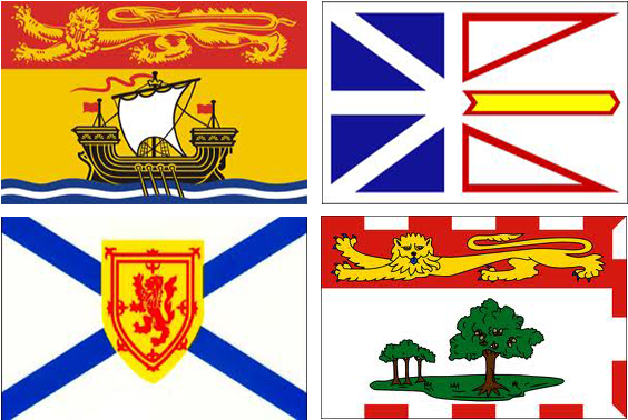 Atlantic Immigration Pilot Project - Atlantic Canada Provinces Flags (600x412), Png Download