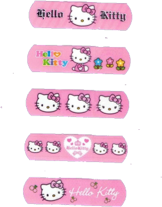 Hello Kitty Bandaid Transparent (400x432), Png Download