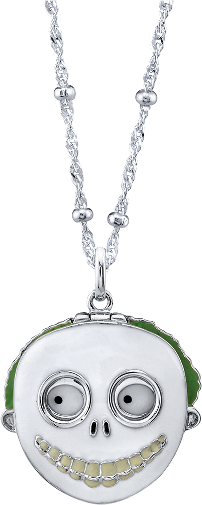 Christmas Necklace Png Nightmare Before Christmas Barrel - Lock Shock And Barrel Necklace (480x1000), Png Download