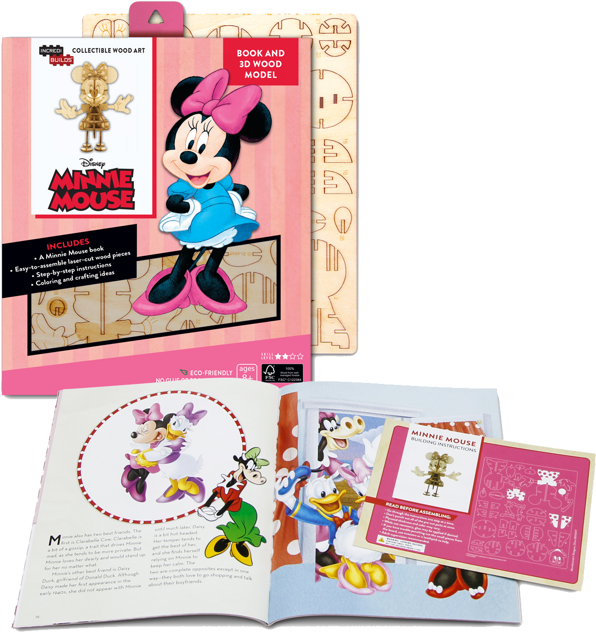 Incredibuilds 3d Plywood Puzzle Disney - Minnie Mouse (1417x1417), Png Download