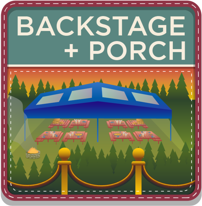 Porchandbackstage Badge 06july - Portable Network Graphics (1000x995), Png Download