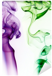 Purple And Green Smoke On White Background Wall Mural - Fondos Blanco Y Morado (400x400), Png Download