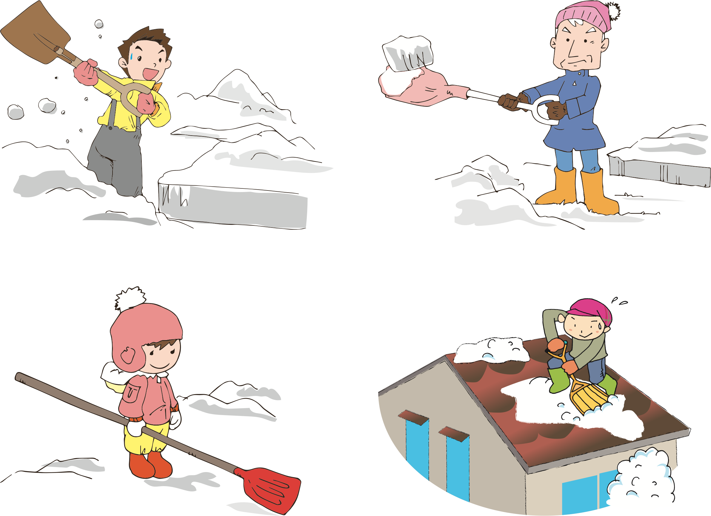 Shoveling Snow Clipart (2382x1728), Png Download