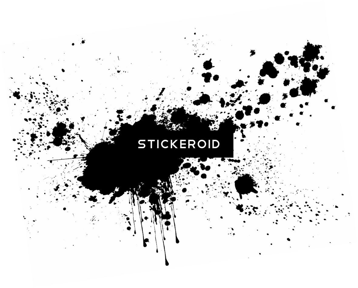 Paint Texture - Paint Splash Black And White (1181x952), Png Download