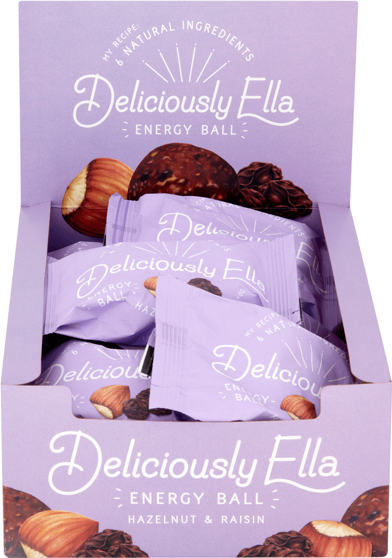 Our Hazelnut And Raisin Energy Ball Contains Gentle - Deliciously Ella - Cacao & Almond Energy Balls (1183x1183), Png Download