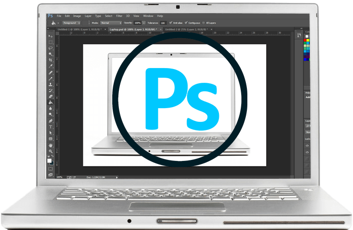 Photoshop With Logo - Netbook (800x533), Png Download