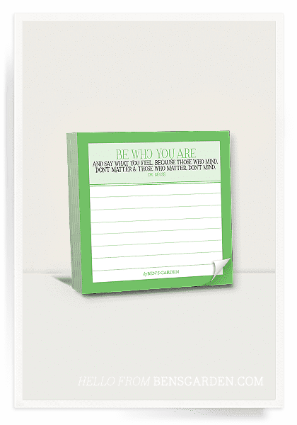 Ben's Garden Be Who You Are Scribble It Stickies Pad - Diploma (420x600), Png Download