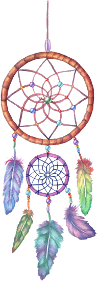Boho Dreamcatcher Dreamcatchers Freetoedit - Dream Catcher Colored Drawing (240x580), Png Download